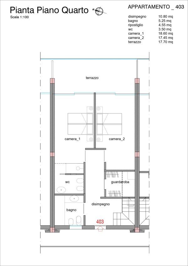 piantina appartamento 403